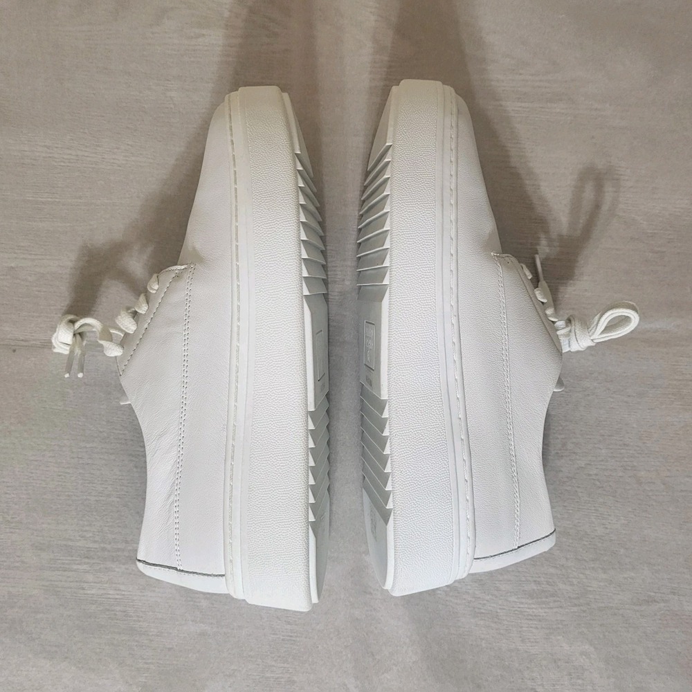 Eileen Fisher White Leather Lace Up Platform Sneakers Cushioned Womens Sz 6.5M - Picture 7 of 9